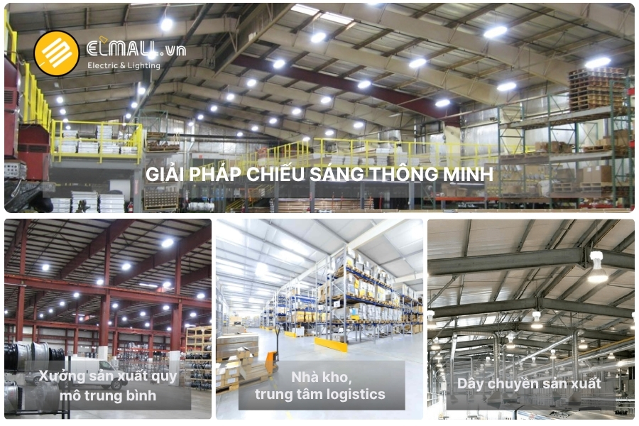 ứng dụng đèn led nhà xưởng 100w