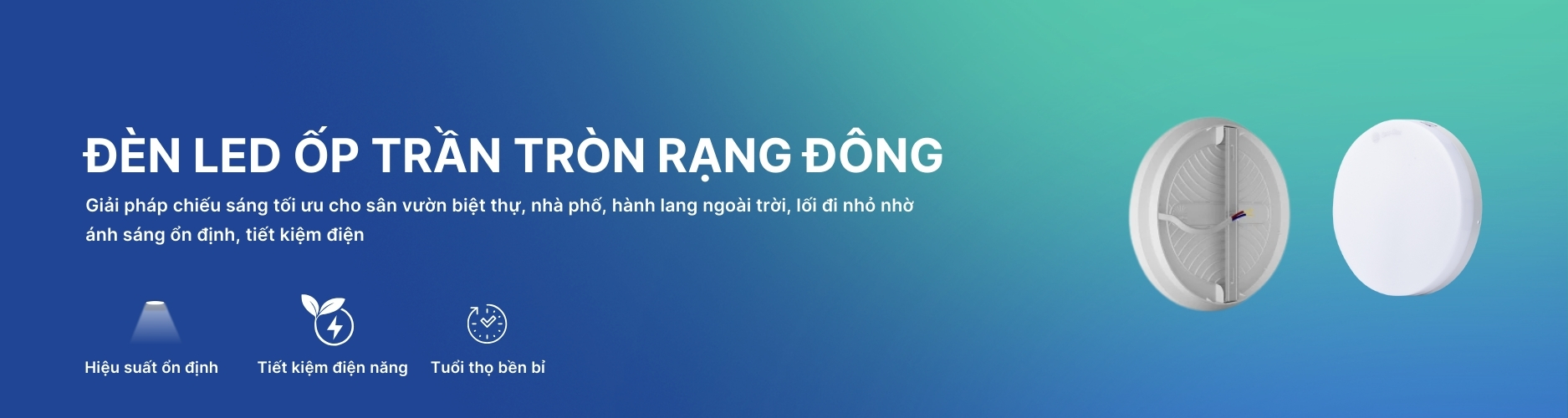 Đèn LED Ốp trần Tròn Banner