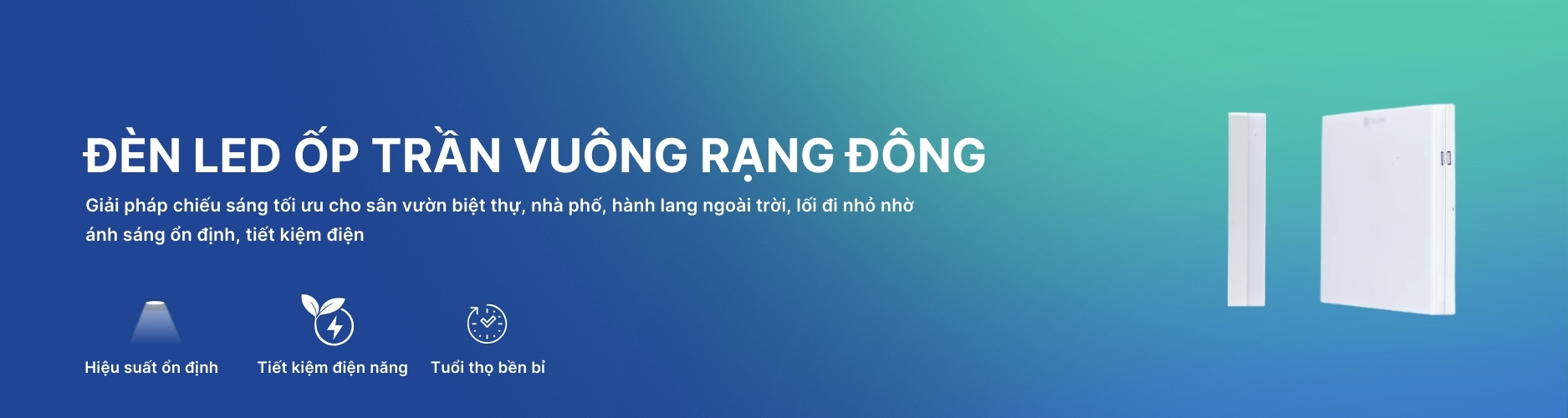 Đèn LED Ốp trần Vuông Banner