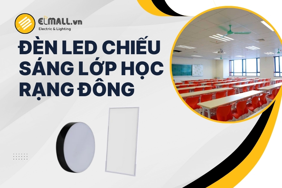 đèn led chiếu sáng lớp học rạng đông