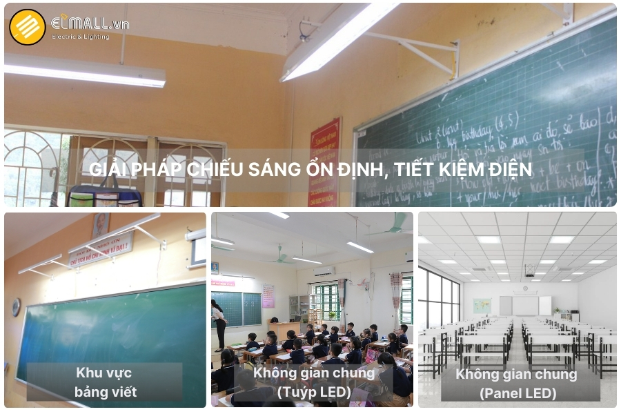 ứng dụng đèn led chiếu sáng lớp học