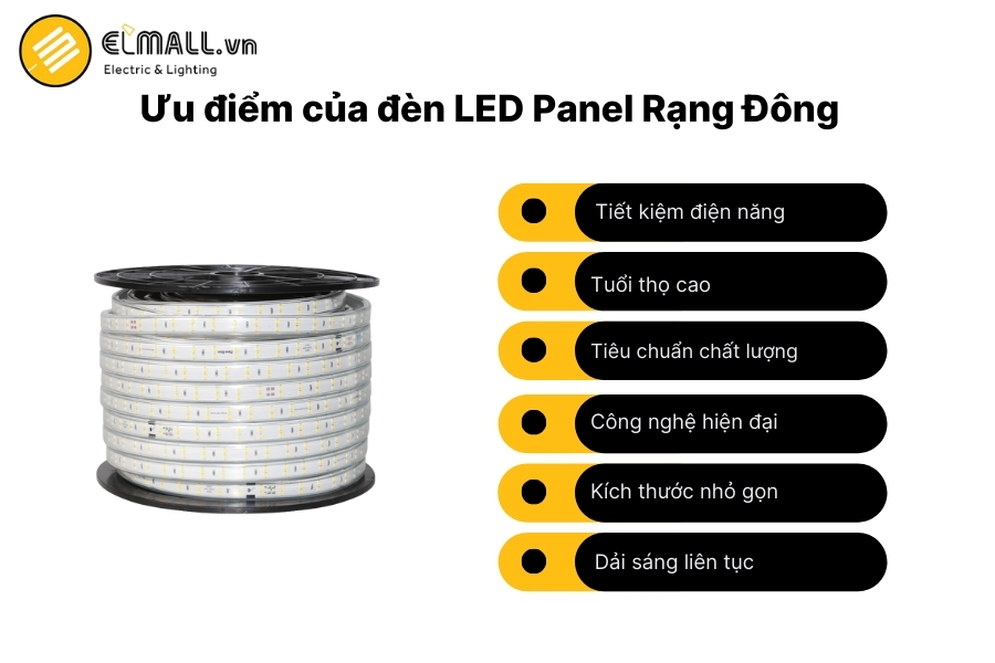 ưu điểm đèn led dây rạng đông
