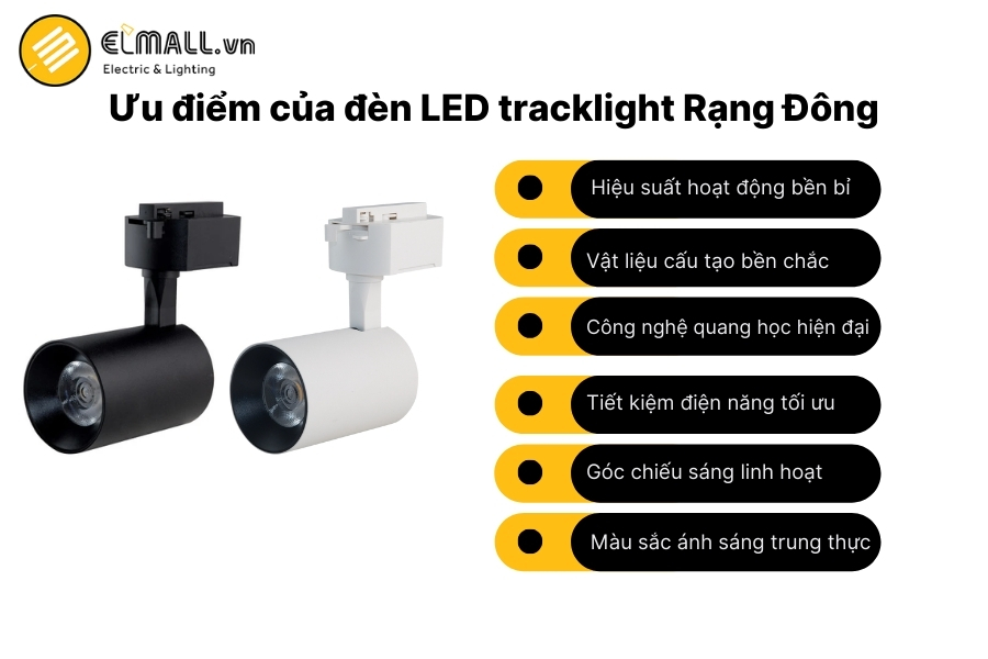 ưu điểm đèn led tracklight