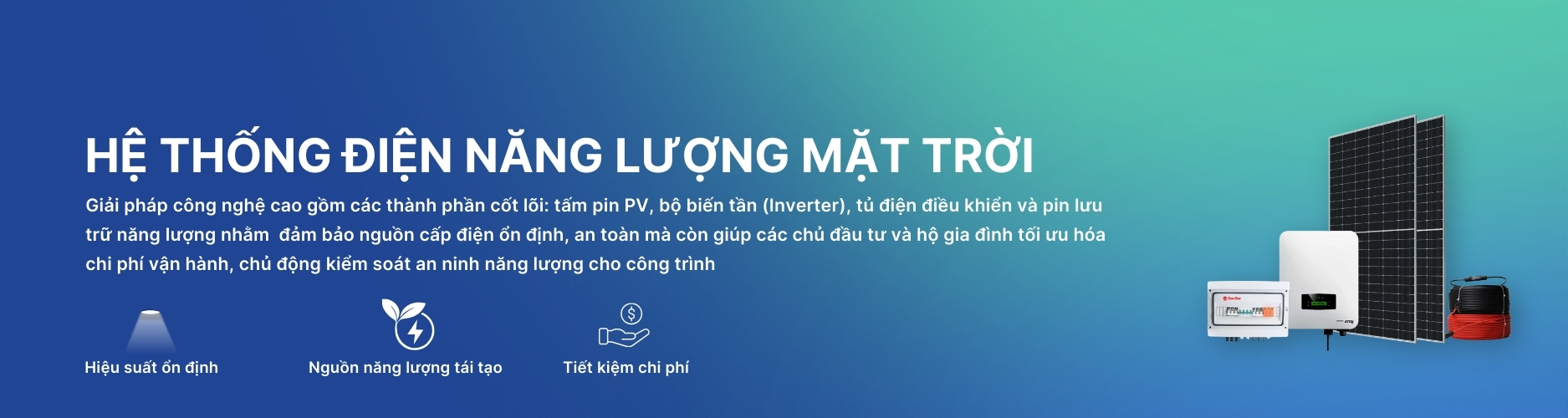 Hệ thống điện năng lượng mặt trời Banner