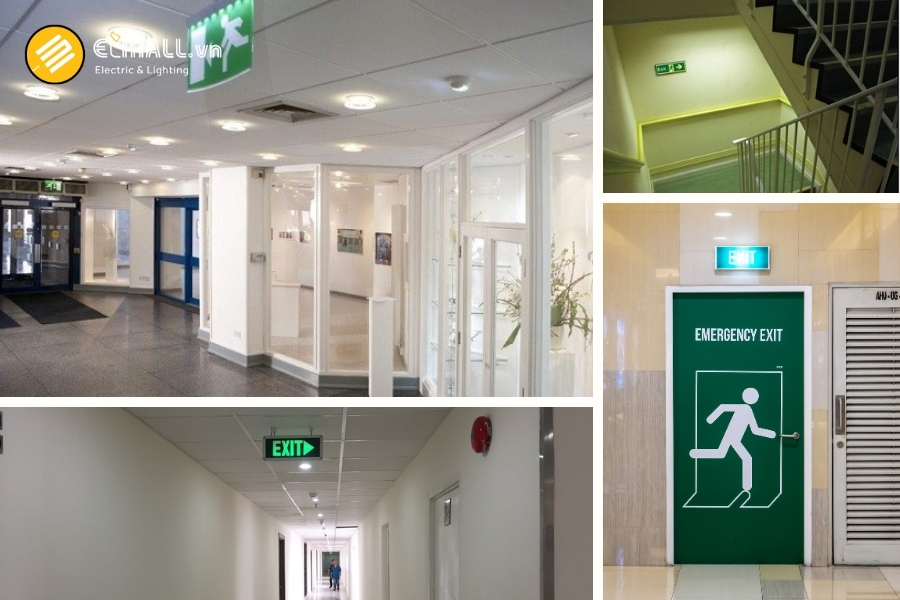 Chọn vị trí dễ quan sát, không che khuất, thường ở lối thoát hiểm, hành lang, cầu thang