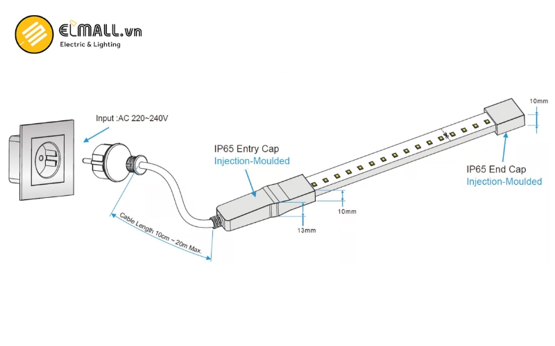 cách nối đèn led dây