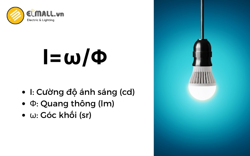công thức tính cường độ ánh sáng