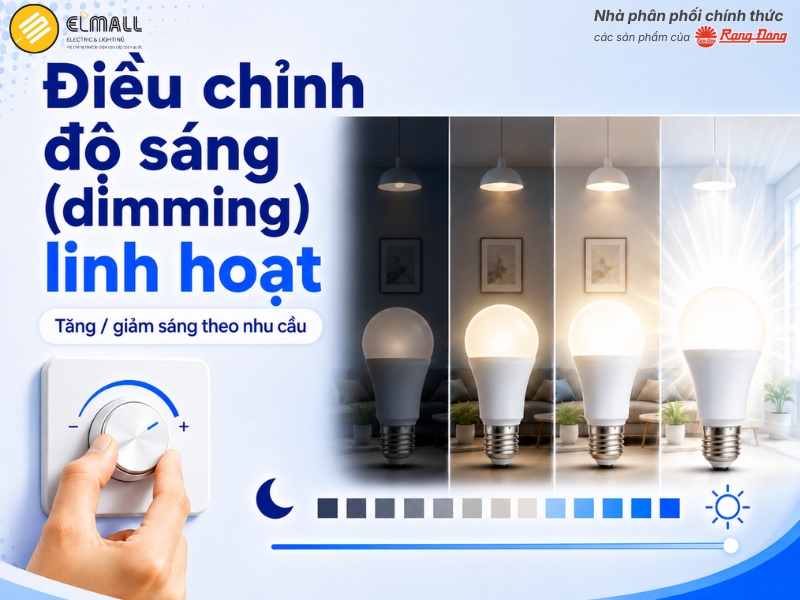 Điều chỉnh độ sáng ( Diming) linh hoạt