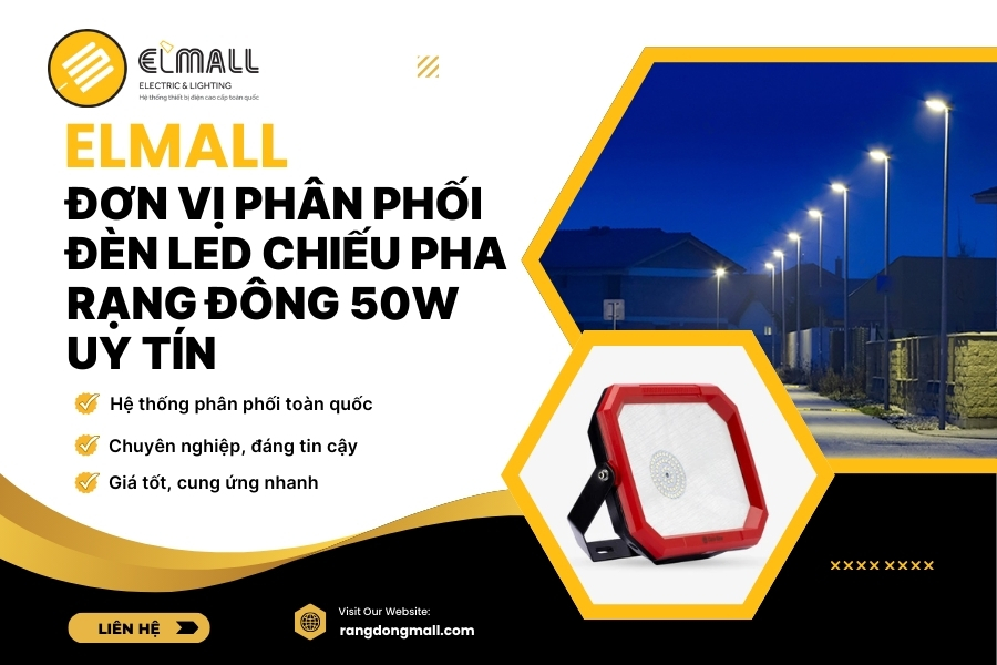 đơn vị phân phối đèn pha led 50w