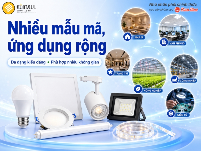 Nhiều mẫu mã ứng dụng rộng 