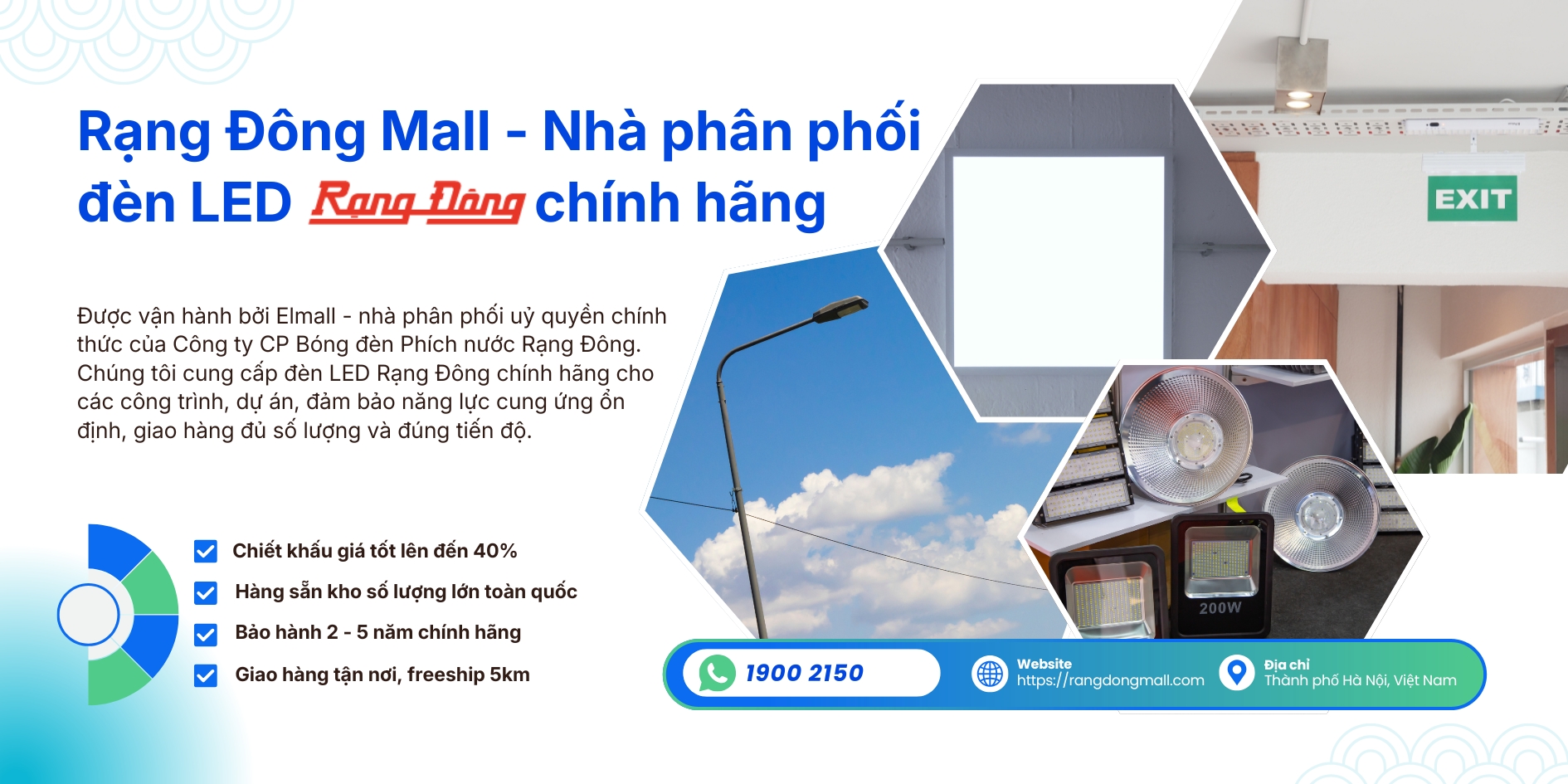 nhà phân phối đèn led rạng đông chính hãng