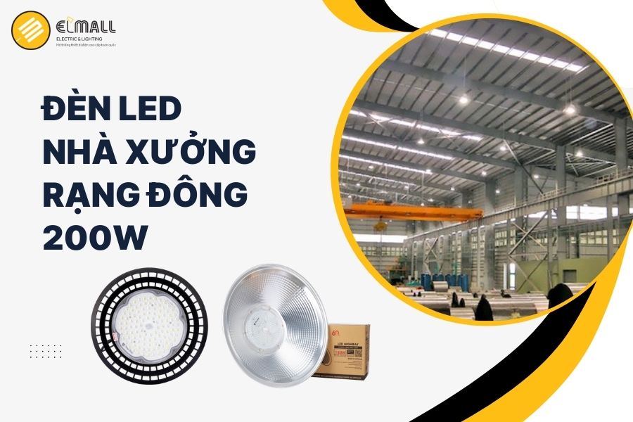 đèn led nhà xưởng 200w rạng đông