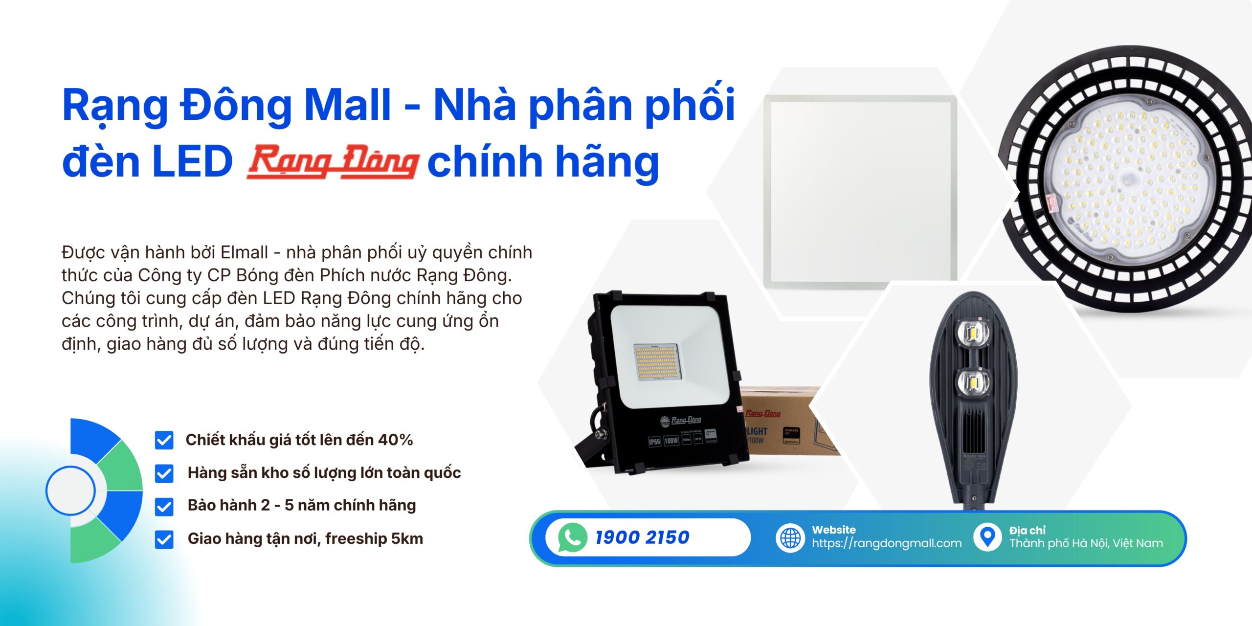 rạng đông mall phân phối đèn led rạng đông chính hãng