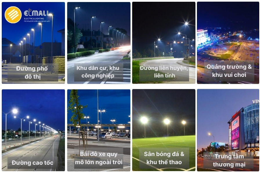 ứng dụng đèn đường led 100w