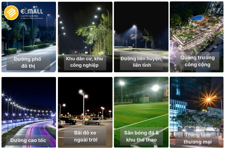 ứng dụng đèn đường led 120w