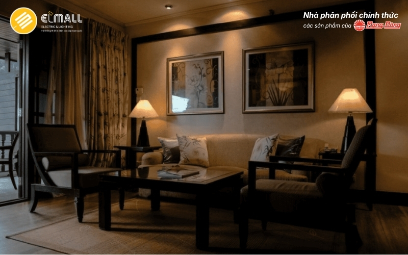Thiết kế chiếu sáng đèn hiệu ứng cho phòng khách