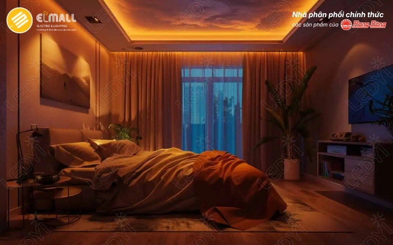 Thiết kế chiếu sáng đèn hiệu ứng cho phòng ngủ