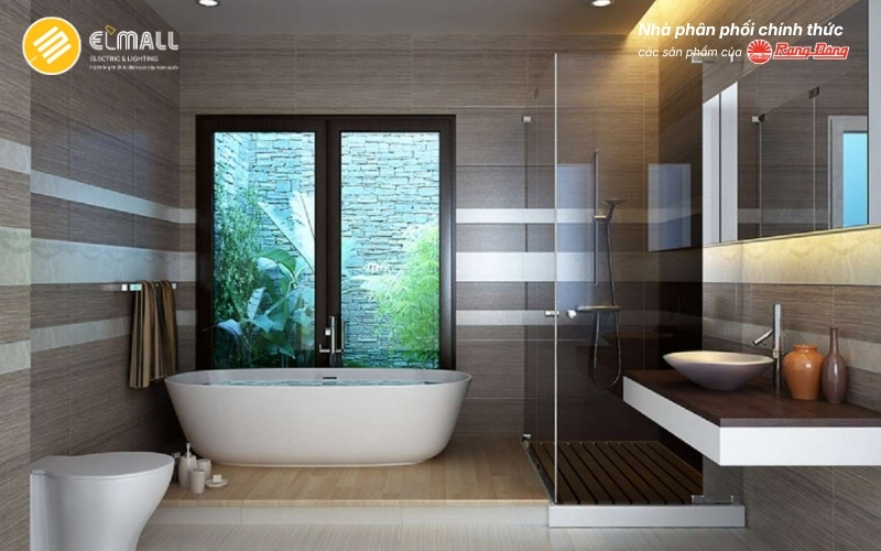 Thiết kế chiếu sáng đèn hiệu ứng cho phòng tắm và phòng vệ sinh