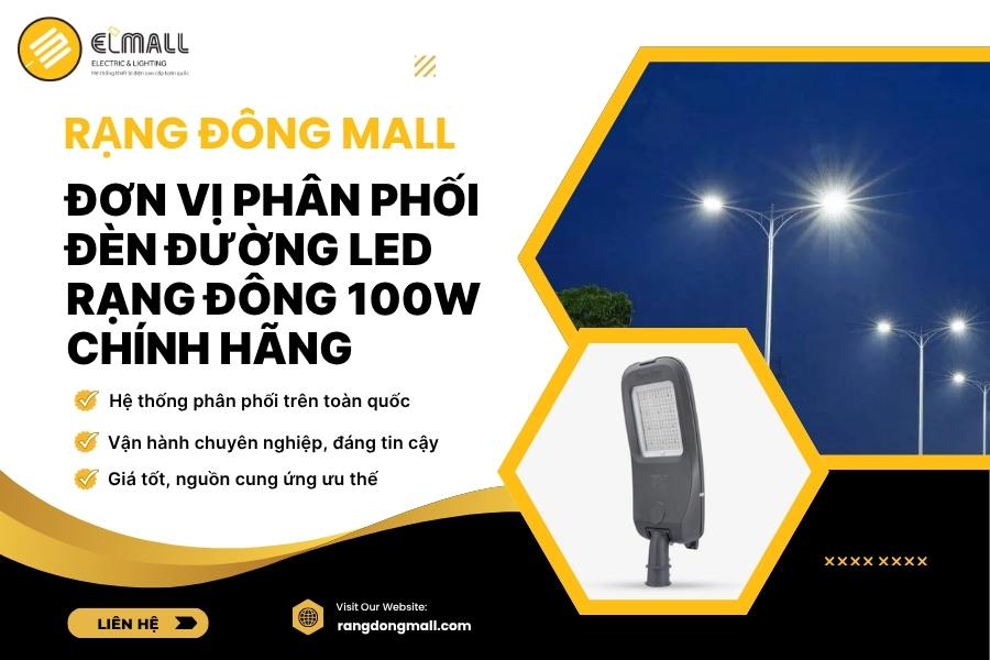 mua đèn đường led 100w tại Rạng Đông Mall