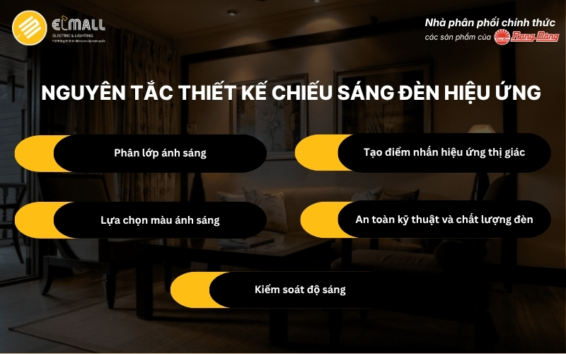 Nguyên tắc nào cần nắm khi thiết kế chiếu sáng đèn hiệu ứng