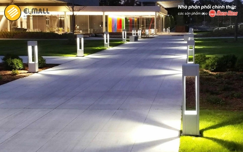 Thiết kế chiếu sáng sân vườn phong cách hiện đại