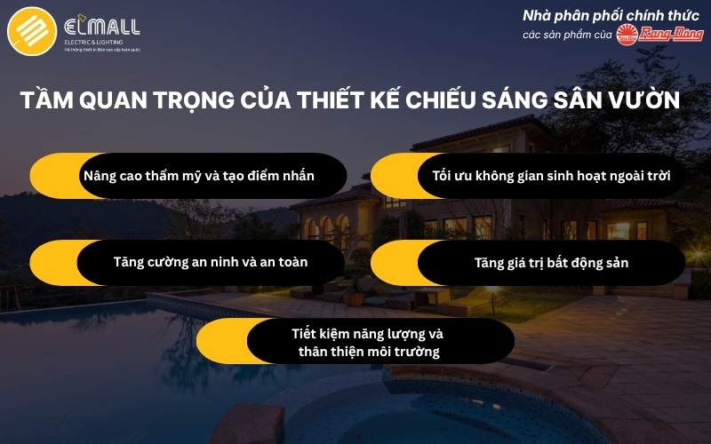 Tầm quan trọng của thiết kế chiếu sáng sân vườn
