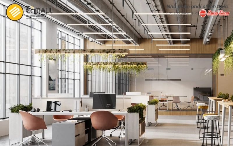 thiết kế chiếu sáng đèn hiệu ứng cho văn phòng