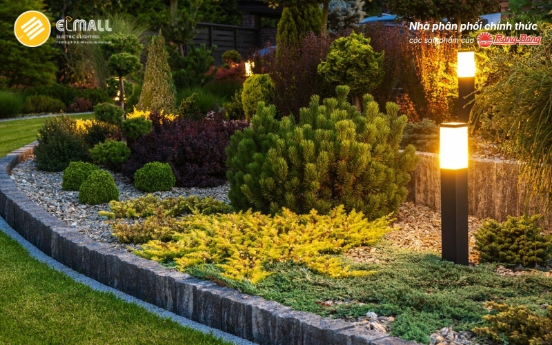 Thiết kế chiếu sánh đèn hiệu ứng cho sân vườn và cảnh quan