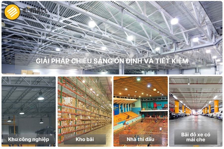 ứng dụng đèn led highbay, lowbay 