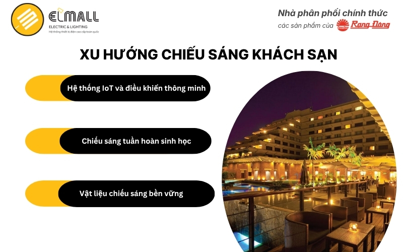 xu hướng thiết kế chiếu sáng khách sạn