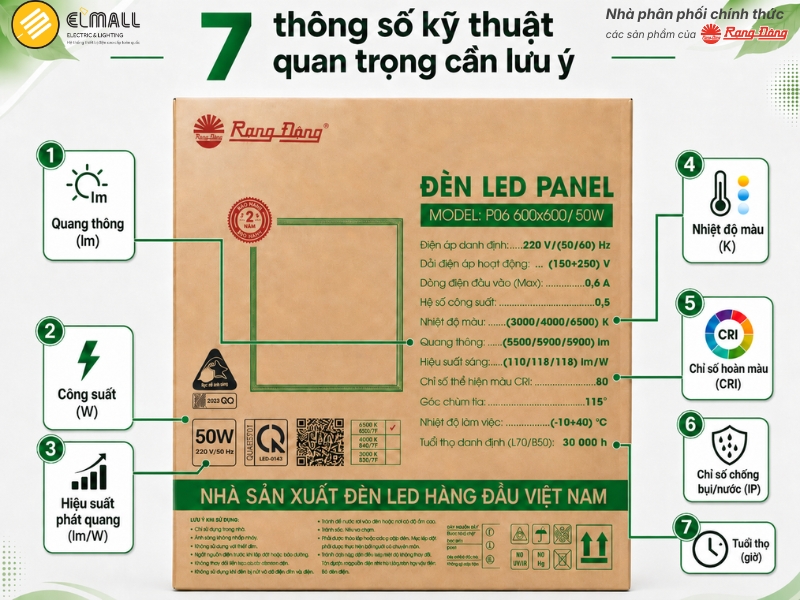 7 thông số quan trọng cần lưu ý khi mua đèn LED