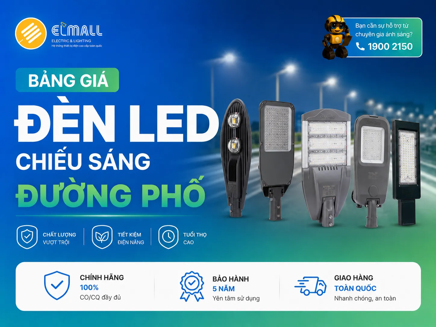 bảng giá đèn đường led