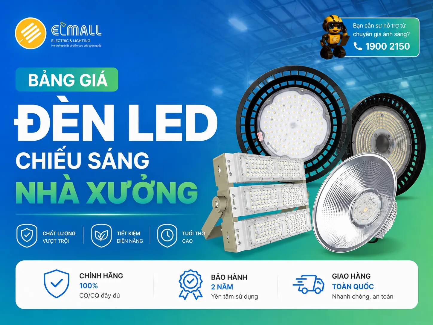 báo giá đèn led nhà xưởng