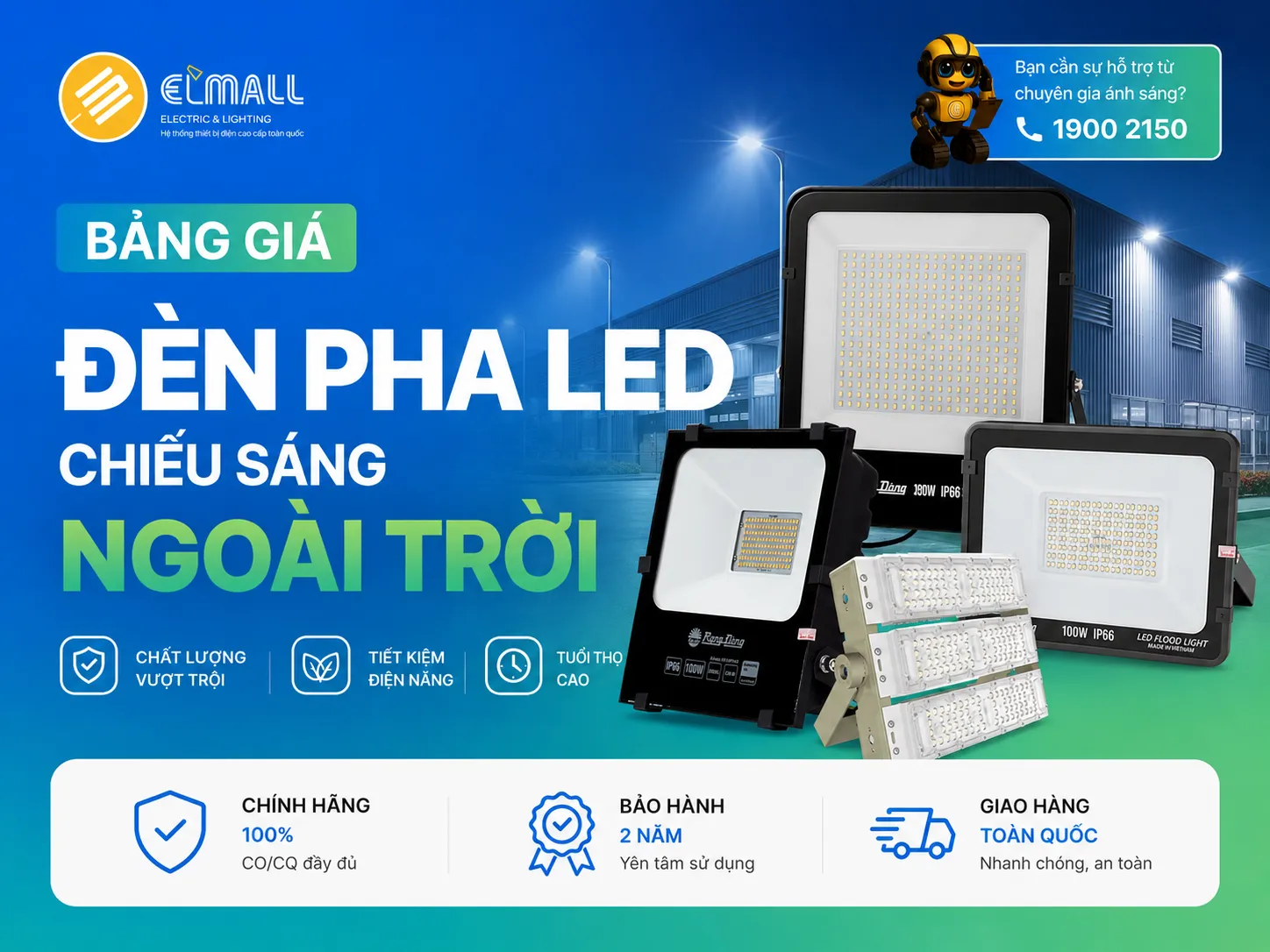 báo giá đèn pha led