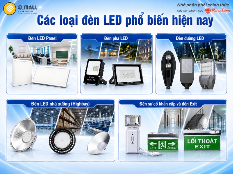 Các loại đèn LED phổ biến hiện nay
