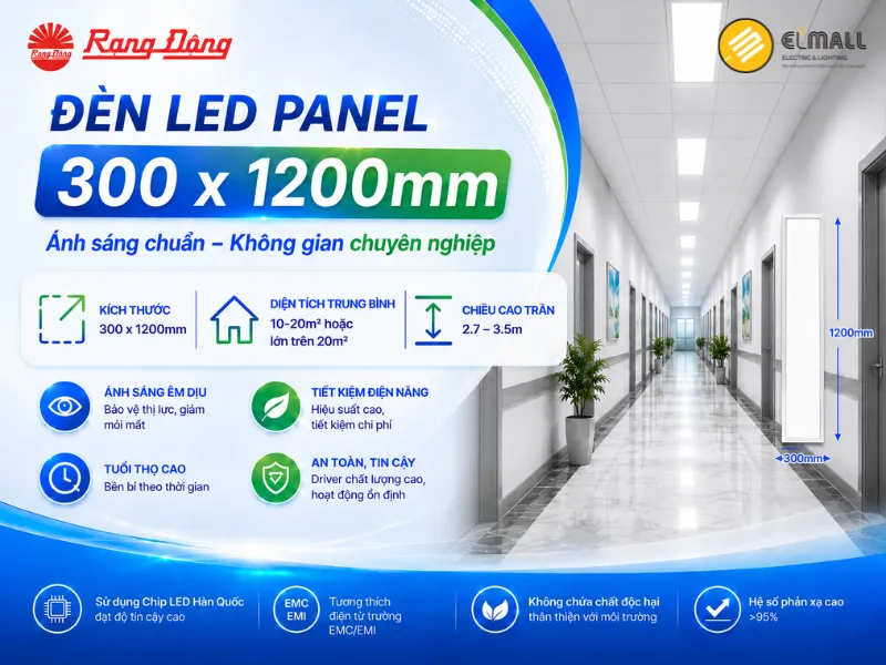 đèn led panel 300x1200