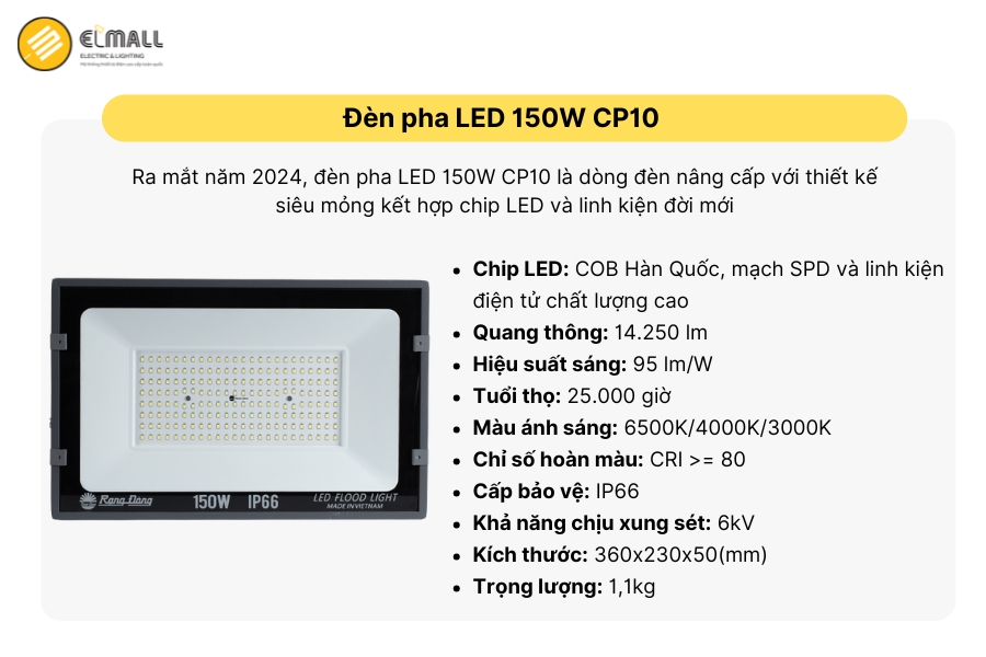 đèn pha led 150w cp10