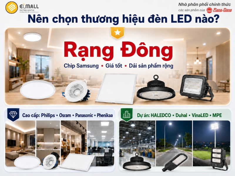 Nên chọn thương hiệu đèn LED nào 
